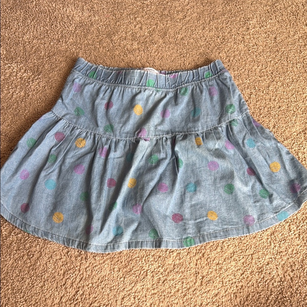 Crown & Ivy Colorful Polka Dot Skirt
